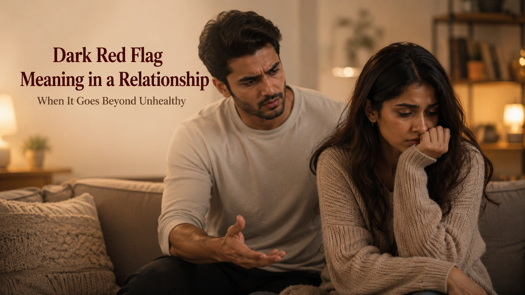 Emotionally abusive relationship warning signs - dark red flags meaning
