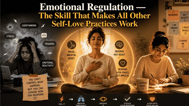 Person meditating calmly — mastering emotional regulation