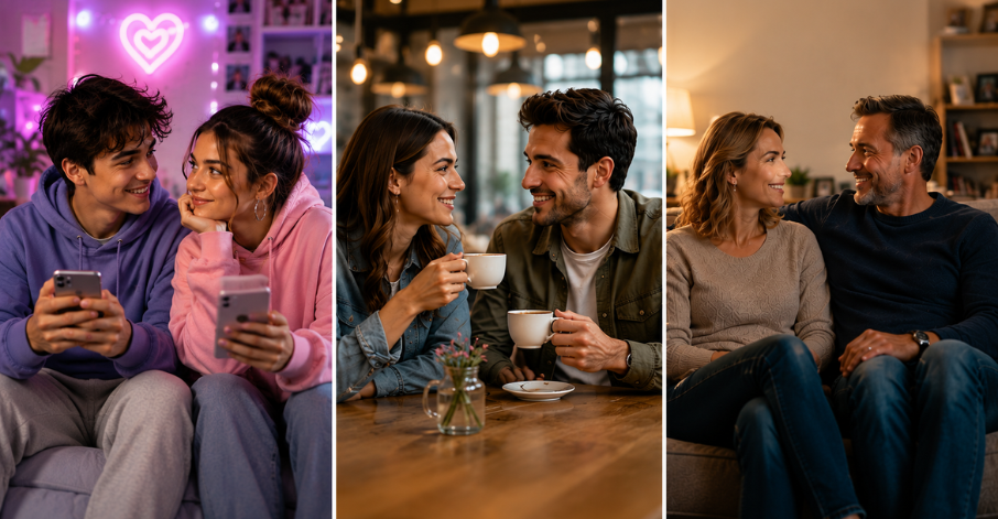 Key Differences Between Gen Z, Millennial, and Gen X Relationships