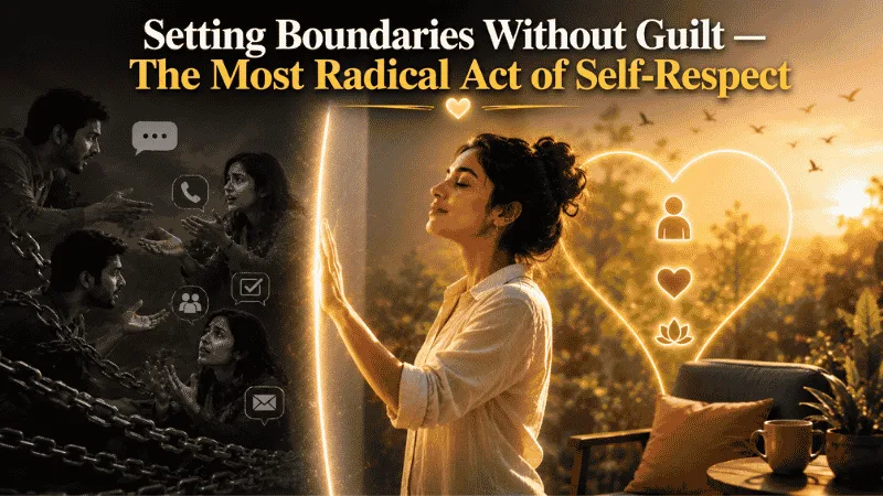 Confident woman saying no — boundaries as self-respect